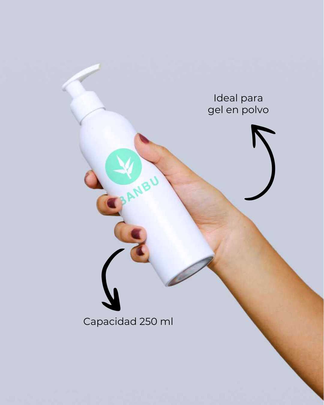 banbu-aluminium-flasche-250-ml-f-r-gel-shampoo-nachf-llbar image 4